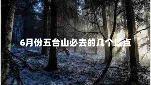 6月份五臺山必去的幾個景點