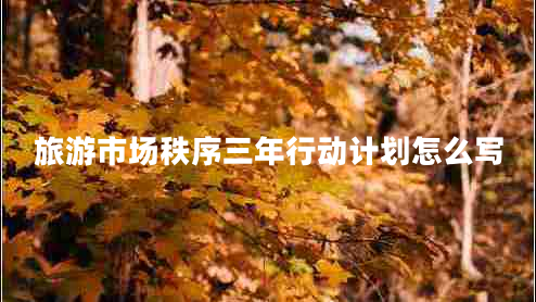 旅游市場(chǎng)秩序三年行動(dòng)計(jì)劃怎么寫