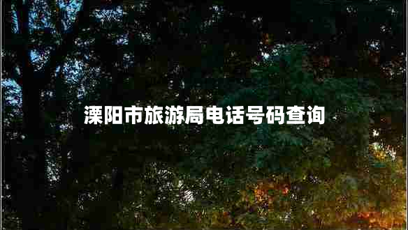 溧陽市旅游局電話號碼查詢