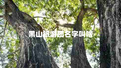 黑山旅游團(tuán)名字叫啥