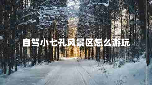自駕小七孔風景區(qū)怎么游玩