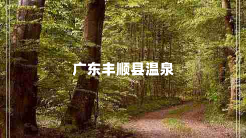 廣東豐順縣溫泉