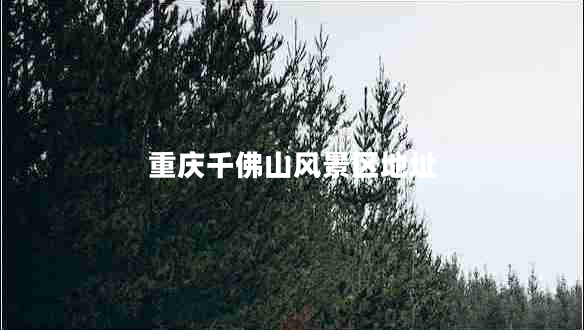 重慶千佛山風(fēng)景區(qū)地址