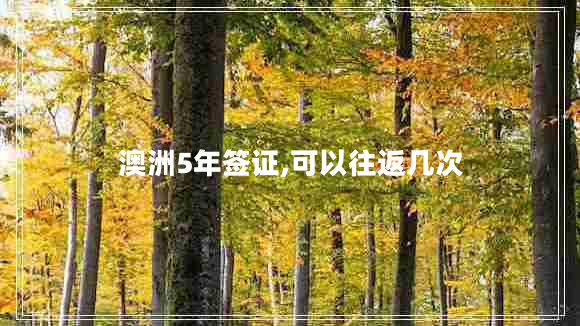 澳洲5年簽證,可以往返幾次 澳洲5年簽證,可以往返幾次