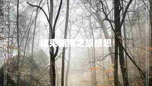 結束湖南之旅感想 結束湖南之旅感想