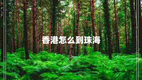 香港怎么到珠海 香港怎么到珠海