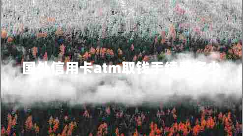 國外信用卡atm取錢手續(xù)費(fèi)多少