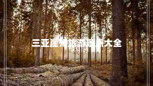 三亞崖州旅游景點(diǎn)大全 三亞崖州旅游景點(diǎn)大全