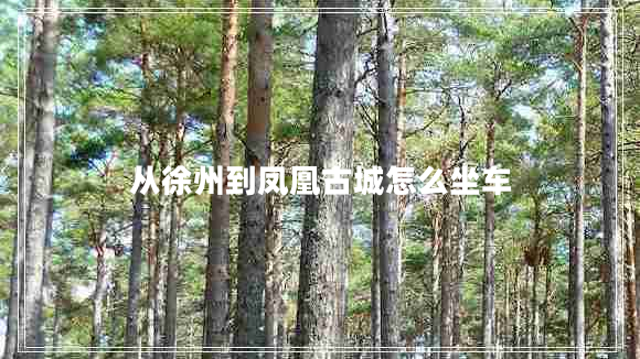 從徐州到鳳凰古城怎么坐車 從徐州到鳳凰古城怎么坐車