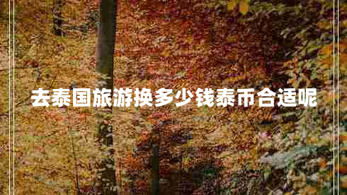 去泰國旅游換多少錢泰幣合適呢