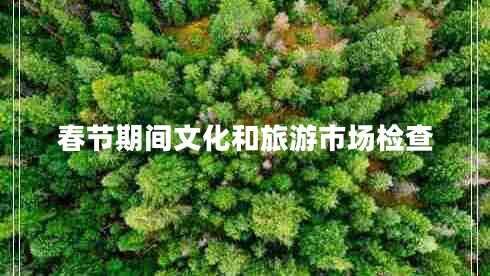 春節(jié)期間文化和旅游市場(chǎng)檢查