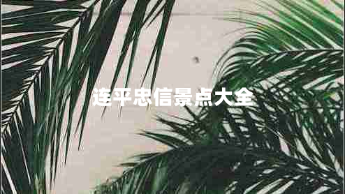 連平忠信景點(diǎn)大全