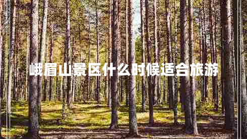 峨眉山景區(qū)什么時(shí)候適合旅游