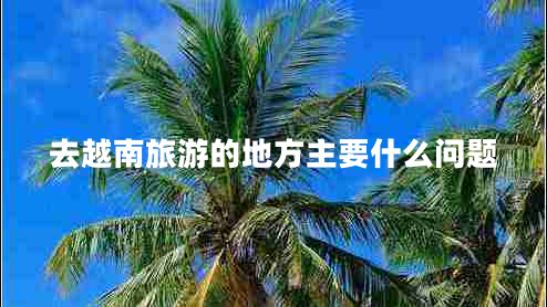 去越南旅游的地方主要什么問題