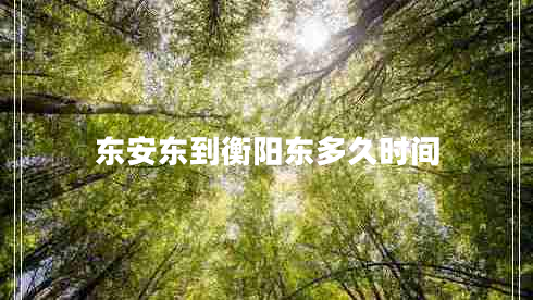 東安東到衡陽東多久時間