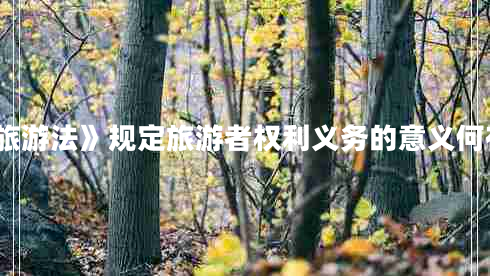 《旅游法》規(guī)定旅游者權(quán)利義務(wù)的意義何在?