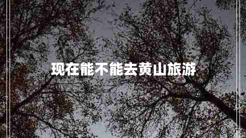 現在能不能去黃山旅游 現在能不能去黃山旅游
