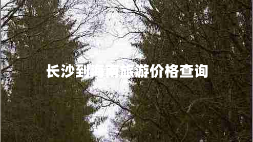 長(zhǎng)沙到海南旅游價(jià)格查詢