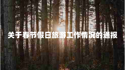 關(guān)于春節(jié)假日旅游工作情況的通報