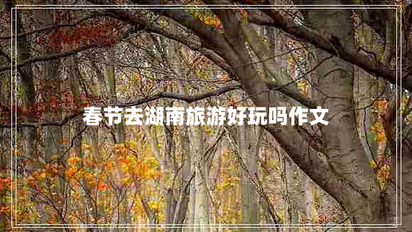 春節(jié)去湖南旅游好玩嗎作文