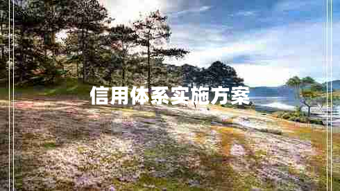 信用體系實(shí)施方案 信用體系實(shí)施方案