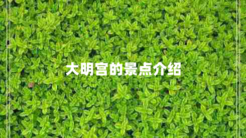大明宮的景點介紹 大明宮的景點介紹