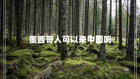 墨西哥人可以來中國嗎