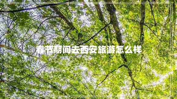 春節(jié)期間去西安旅游怎么樣 春節(jié)期間去西安旅游怎么樣