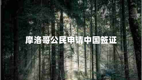 摩洛哥公民申請中國簽證
