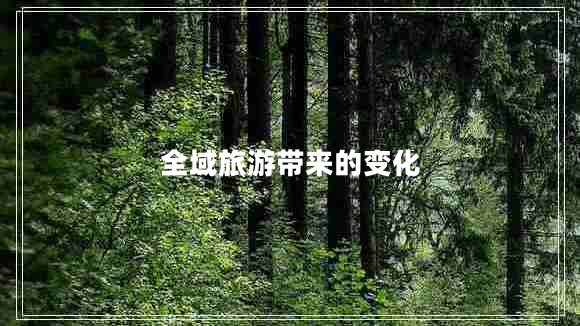 全域旅游帶來的變化 全域旅游帶來的變化