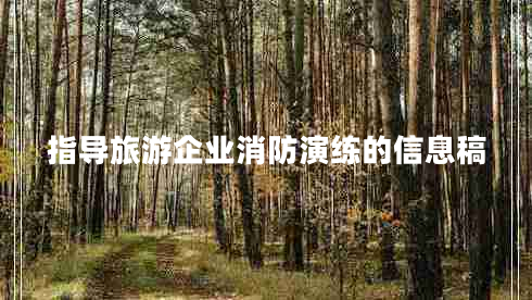 指導(dǎo)旅游企業(yè)消防演練的信息稿