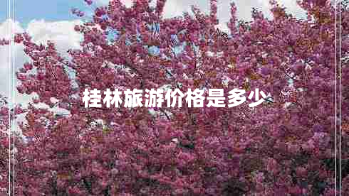 桂林旅游價(jià)格是多少