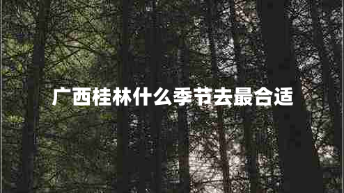 廣西桂林什么季節(jié)去最合適