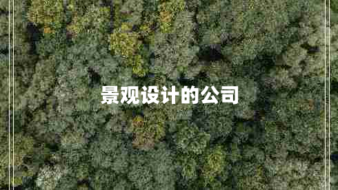 景觀設(shè)計(jì)的公司