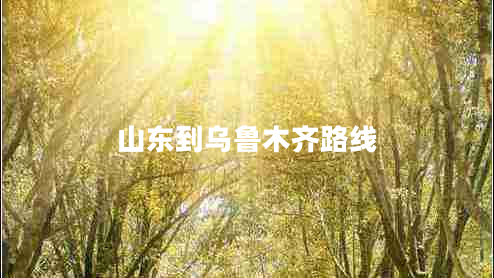 山東到烏魯木齊路線 山東到烏魯木齊路線