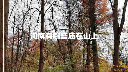河南有哪些廟在山上