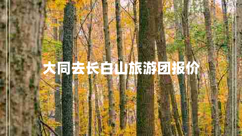 大同去長(zhǎng)白山旅游團(tuán)報(bào)價(jià) 大同去長(zhǎng)白山旅游團(tuán)報(bào)價(jià)