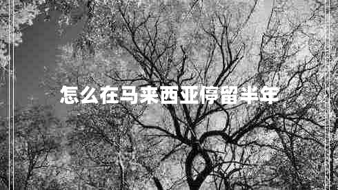 怎么在馬來西亞停留半年