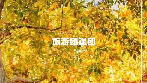 旅游團退團