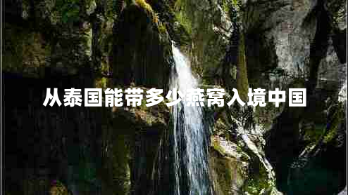 從泰國能帶多少燕窩入境中國