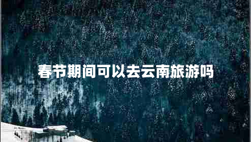春節(jié)期間可以去云南旅游嗎