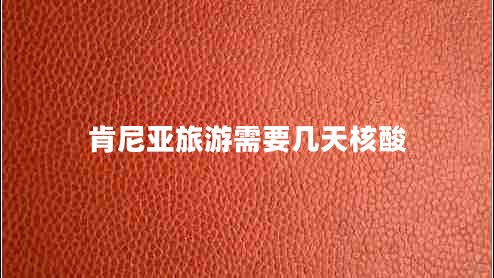 肯尼亞旅游需要幾天核酸