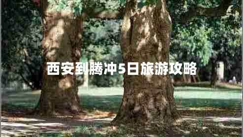 西安到騰沖5日旅游攻略