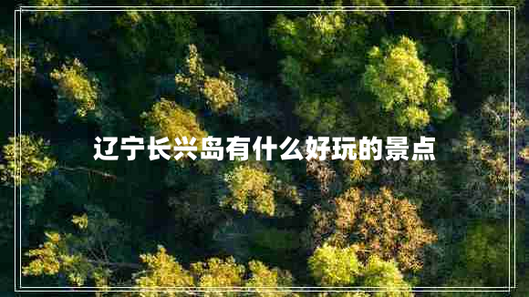 遼寧長興島有什么好玩的景點(diǎn)