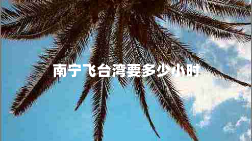 南寧飛臺灣要多少小時 南寧飛臺灣要多少小時