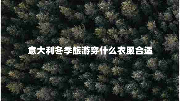 意大利冬季旅游穿什么衣服合適