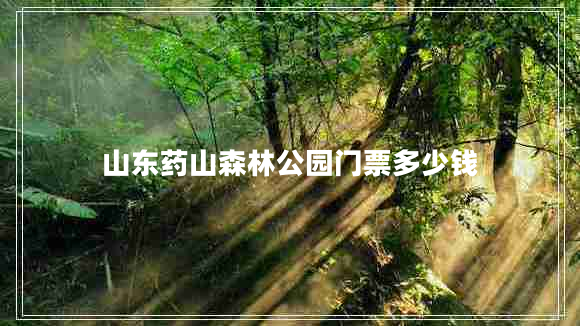 山東藥山森林公園門票多少錢