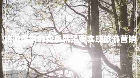 旅游促銷的實質(zhì)就是要實現(xiàn)旅游營銷