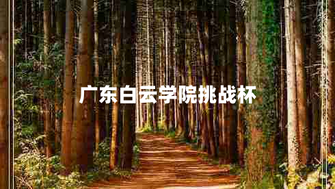 廣東白云學(xué)院挑戰(zhàn)杯 廣東白云學(xué)院挑戰(zhàn)杯