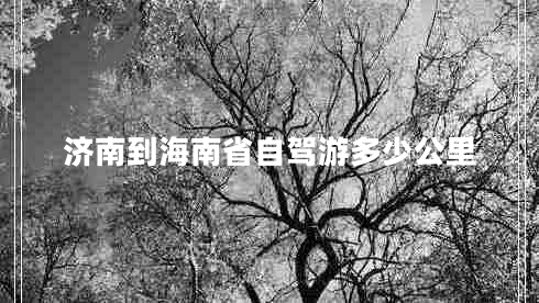 濟(jì)南到海南省自駕游多少公里